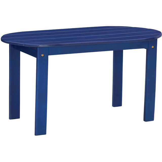 LINON HOME DECOR PRODUCTS, INC OFDP2282 Linon Troy Outdoor Coffee Table, 18-1/8inH x 35-1/4inW x 18-1/8inD, Blue