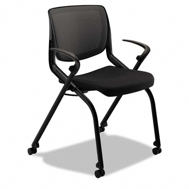 Hon HONMN2FAMONC10C Stacking Chairs; Chair Type: Stack Chair ; Type: Stack Chair ; Arms Included: Yes ; Color: Onyx/Black ; Seat Color: Onyx ; Frame Color: Black