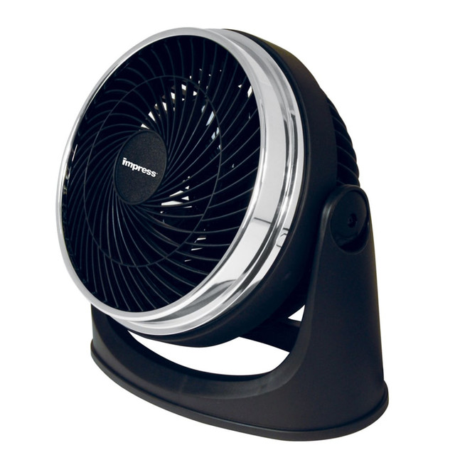 CRYSTAL PROMOTIONS 99580478M Impress 3-Speed Ultra-Velocity Fan, 10inH x 8inW x 9inD, Black