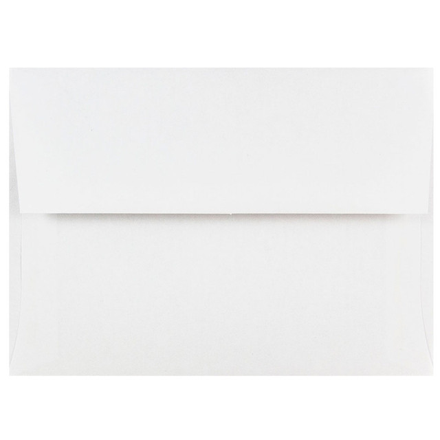 JAM PAPER AND ENVELOPE 31820C JAM Paper Booklet Invitation Envelopes, A6, Gummed Seal, White, Pack Of 100 Envelopes