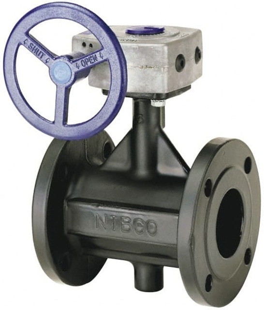NIBCO NLFR00K Manual Flanged Butterfly Valve: 6" Pipe, Bare Stem Handle