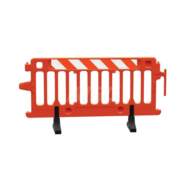 Plasticade 2004-O-EGL Crowd Control Parade Barricade: 39-1/2" High, Plastic Frame, Orange