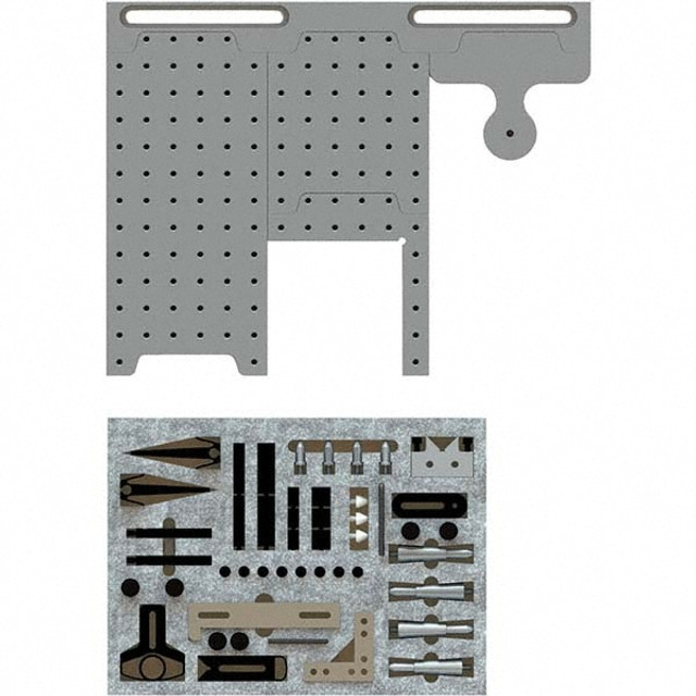 Phillips Precision SYS10_DK18TR03 58 Piece 6 x 12" Magnetically Interlocking CMM Fixture Kit