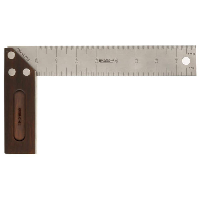 Johnson Level & Tool 1940-0800 8" Blade Length x 1-1/2" Blade Width, 5-1/2" Base Length x 1-1/2" Base Width Stainless Steel Square