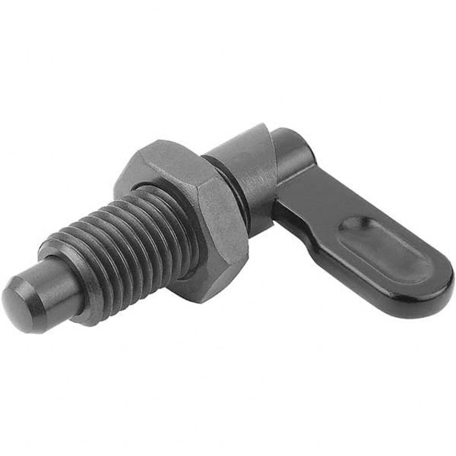 KIPP K0348.0706101 M10x1.0, 20mm Thread Length, Straight Cam Action Indexing Plunger