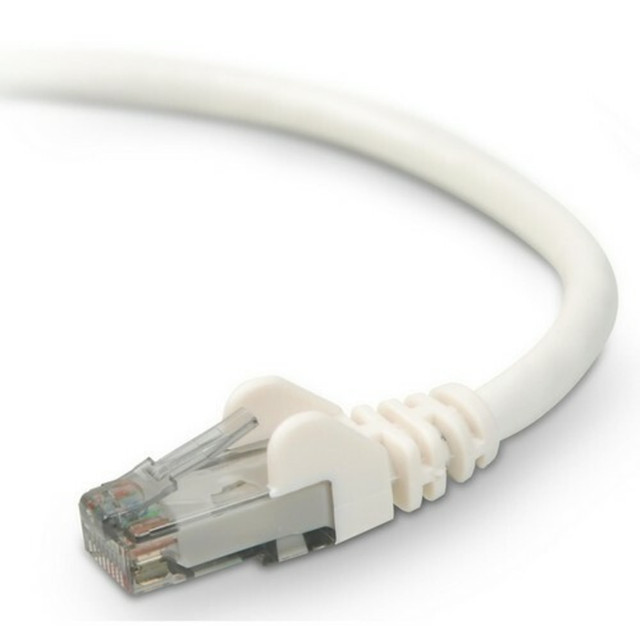 Belkin Snagless Cat6 patch cables provides enhanced bandwidth performance up to 550MHz for your Gigabit applications. Each cable is constructed with 100% pure copper strands to minimize impedance, structural return loss (SRL) and Near End Crosstalk (NEXT) in comparison to standard 100 Mhz or 350Mhz cables). Fully compatible with 1000Base-T (1 Gbps Ethernet), 10/100Base-T (Ethernet), 100 Mbps TPDDI, 155 Mbps ATM, ISDN, voice and Token Ring Type 3 applications. Belkin meets Prop 65/RoHS/CE regulatory standards.   Features Category 6 cable type for your convenience and desired usability  Offers a reliable network connectivity
