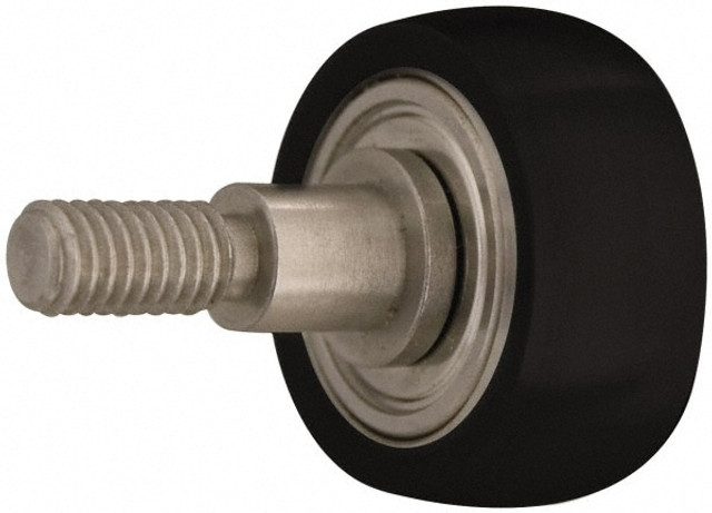 MSC TCDN28 Plain Cam Follower: 0.875" Roller Dia, 0.236" Roller Width, 0.625" Stud Dia