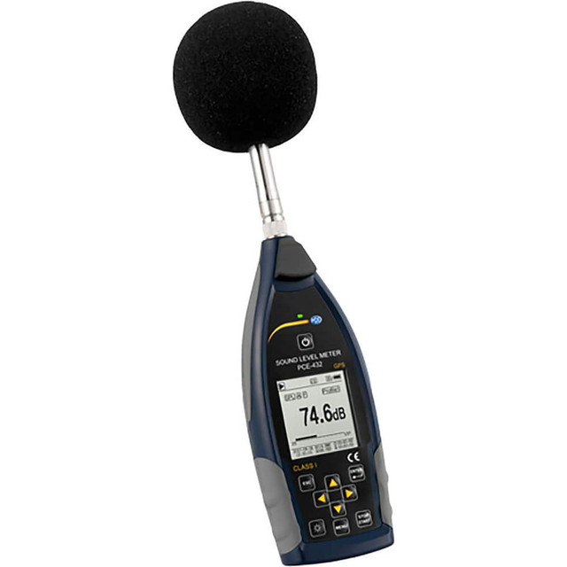 PCE Instruments PCE-432 Sound Meters; Meter Type: Class 2 Sound Meter ; Maximum Decibel Rating: 136 ; Minimum Decibel Rating: 22 ; Frequency Weighting: A, B & C; Z ; Accuracy: Class 1