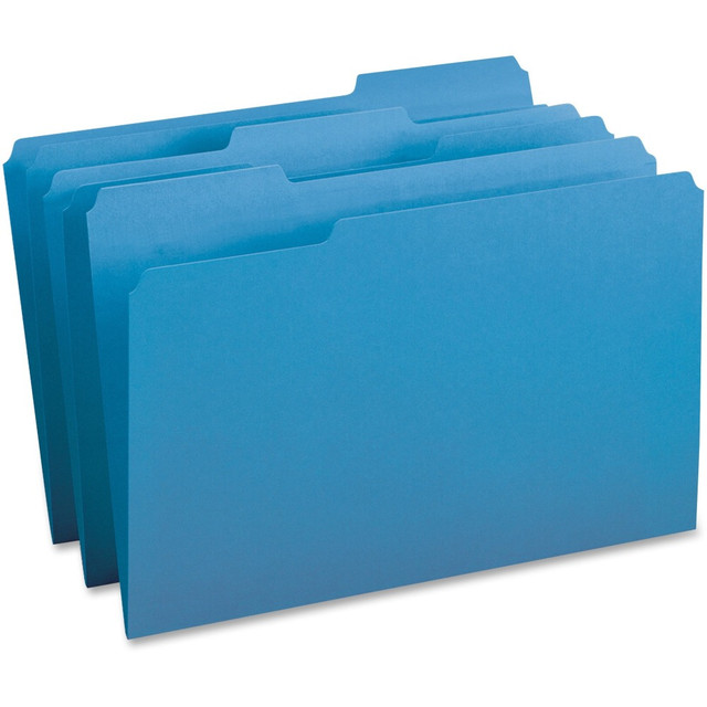 SP RICHARDS 99719 Business Source 1/3 Tab Cut Legal Top Tab File Folders - 8 1/2in x 14in - Assorted Tab Position - Stock - Blue - 100 / Box SP RICHARDS 99719 Business Source 1/3 Tab Cut Legal Top Tab File Folders - 8 1/2in x 14in - Assorted Tab Position - Stock - Blue - 100 / Box