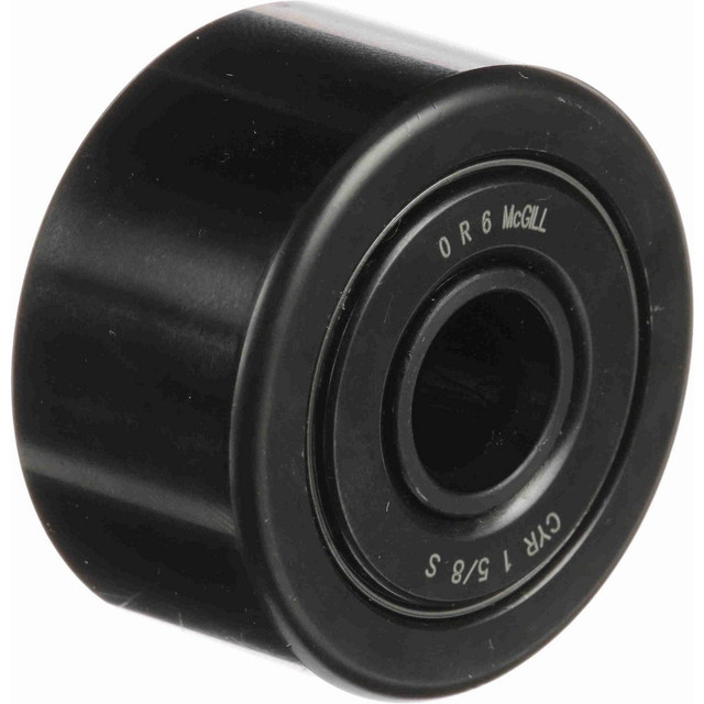 McGill 4150110000 Cam Yoke Roller: Crowned, 0.4375" Bore Dia, 1-5/8" Roller Dia, 0.875" Roller Width, Needle Roller Bearing