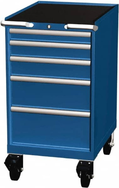 LISTA XSMP07500505MBB Steel Tool Roller Cabinet: 5 Drawers