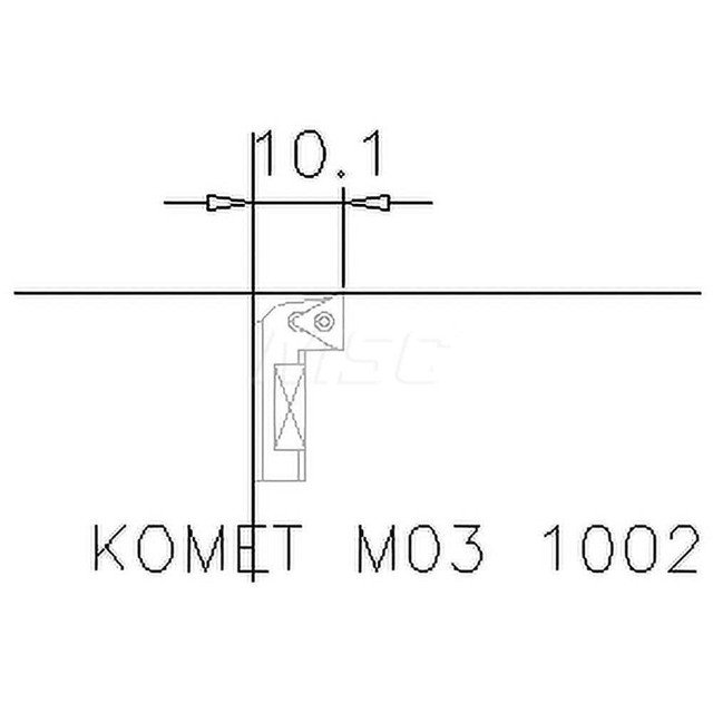 Komet 6286403900 Indexable Boring Cartridge: Series M03Speed, Right Hand, 1.142" Min Dia