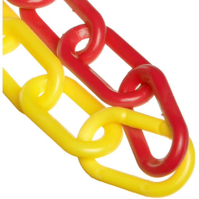 Mr. Chain 50037-100 Barrier Rope & Chain; Material: Plastic; Polyethylene ; Material: HDPE ; Type: Safety Chain ; Snap End Material: Plastic; Polyethylene ; Hook Fitting Material: Plastic ; Color: Yellow/Red