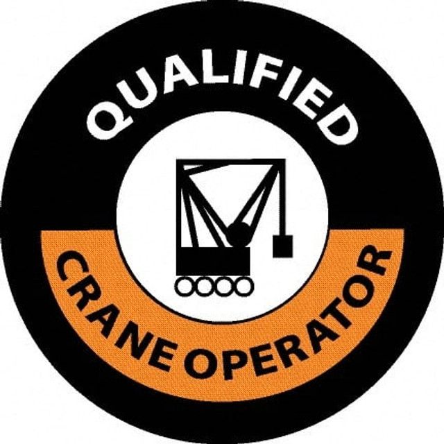 AccuformNMC Pack of 25 Qualified Crane Operator, Hard Hat Labels HH58R