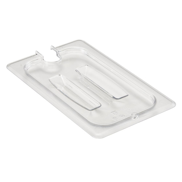 CAMBRO MFG. CO. 40CWCHN135 Cambro Camwear 1/4 Notched Food Pan Lids With Handles, Clear, Set Of 6 Lids