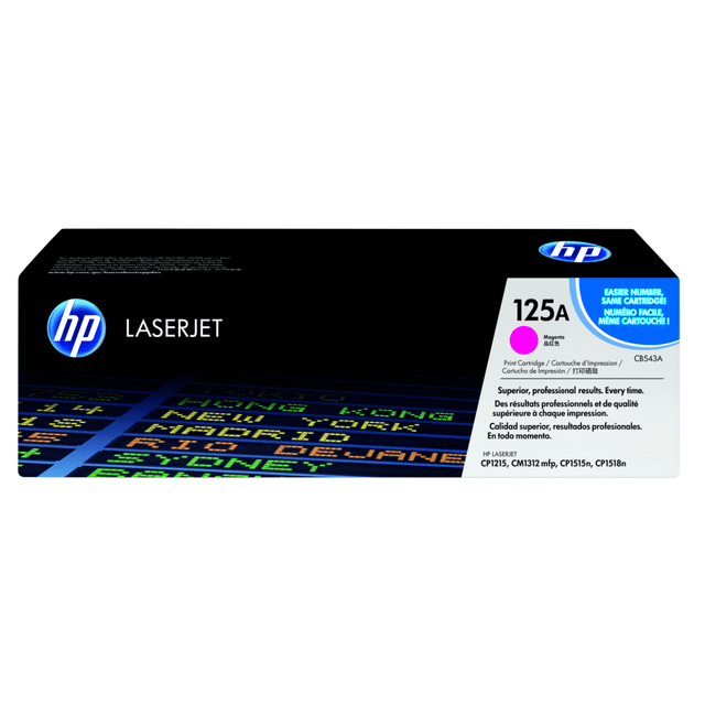 HP INC. CB543A HP 125A Magenta Toner Cartridge, CB543A