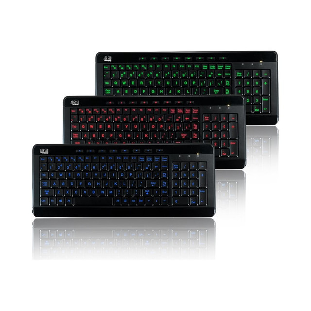 ADESSO INC AKB-120EB Adesso SlimTouch 120 USB Illuminated Compact Multimedia Keyboard ADESSO INC AKB-120EB Adesso SlimTouch 120 USB Illuminated Compact Multimedia Keyboard