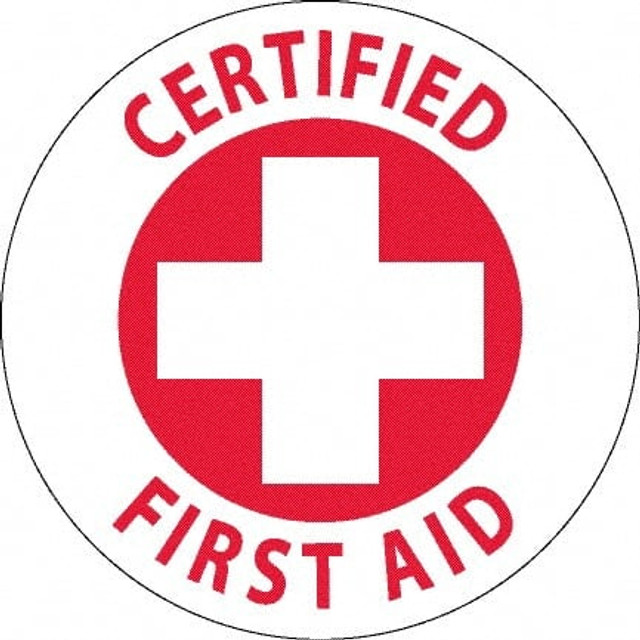 AccuformNMC Pack of 25 Certified First Aid, Hard Hat Labels HH35R