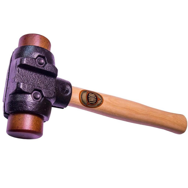 Osca TH34RH175 Non-Marring Hammer: 3.42 lb, 1-3/4" Face Dia, Malleable Iron Head