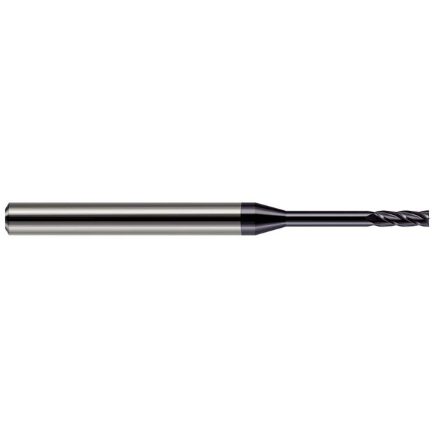 Harvey Tool 76247-C3 Square End Mill: 3/64'' Dia, 9/64'' LOC, 1/8'' Shank Dia, 1-1/2'' OAL, 2 Flutes, Solid Carbide