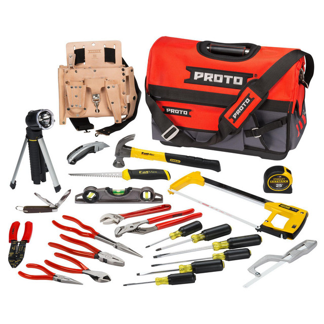 Proto JTS-0030CONT Combination Hand Tool Set: 30 Pc, Contractors Tool Set