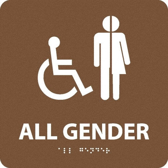 AccuformNMC Sign: Square, "All Gender" ADA22BR