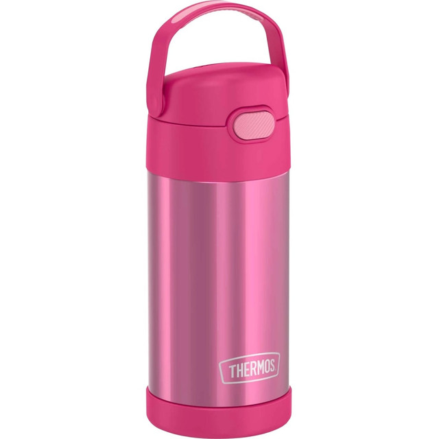 KING-SEELEY THERMOS/THERMOS Thermos F4100PK6  FUNtainer Water Bottle 12Oz - 12 fl oz - Pink - Stainless Steel, Silicone