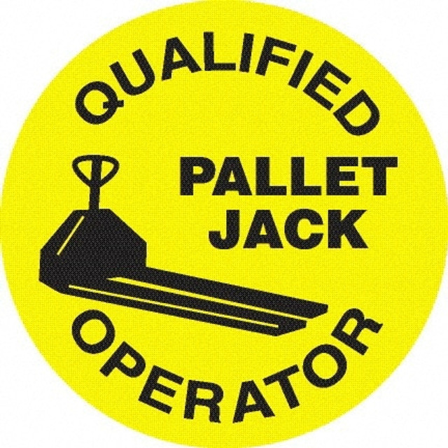 AccuformNMC Pack of 25 Qualified Pallet Jack Operator, Hard Hat Labels HH85R