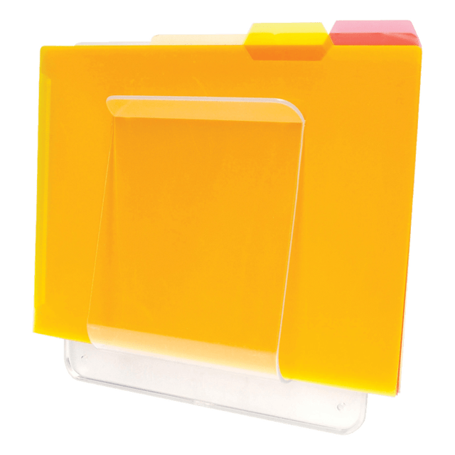 DEFLECT-O CORPORATION 65501 Deflecto Wall Mount File And Chart Holder, 1 Compartment, 10in x 2in x 10 1/2in, Clear