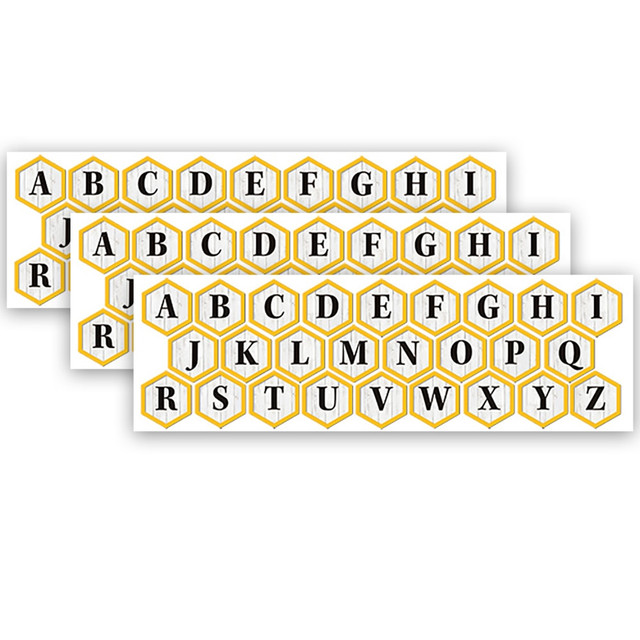 EDUCATORS RESOURCE EU-850014-3 Eureka 4in Deco Letters, The Hive, 96 Letters Per Pack, Set Of 3 Packs EDUCATORS RESOURCE EU-850014-3 Eureka 4in Deco Letters, The Hive, 96 Letters Per Pack, Set Of 3 Packs