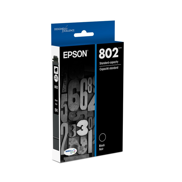 EPSON AMERICA INC. T802120-S Epson 802 DuraBrite Ultra Black Ink Cartridge, T802120-S EPSON AMERICA INC. T802120-S Epson 802 DuraBrite Ultra Black Ink Cartridge, T802120-S