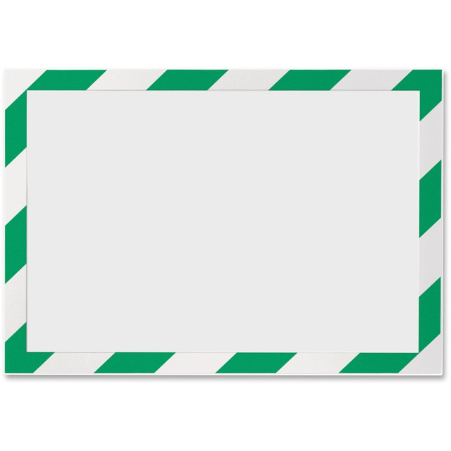 DURABLE OFFICE PRODUCTS CORP 4770131 DURABLE DURAFRAME SECURITY Self-Adhesive Magnetic Letter Sign Holder - Holds Letter-Size 8-1/2in x 11in , Green/White, 2 Pack