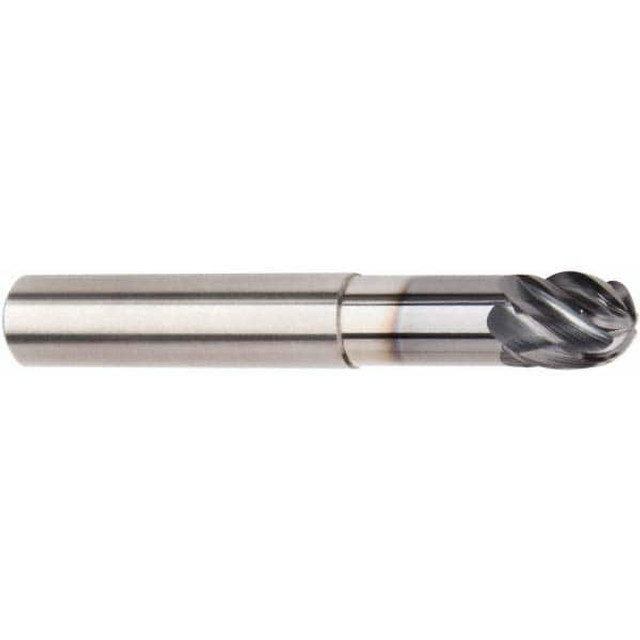 Kennametal 5606546 Ball End Mill: 0.3937" Dia, 0.3937" LOC, 6 Flute, Solid Carbide