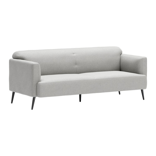 ZUO MODERN 109573  Amsterdam Sofa, Light Gray/Black