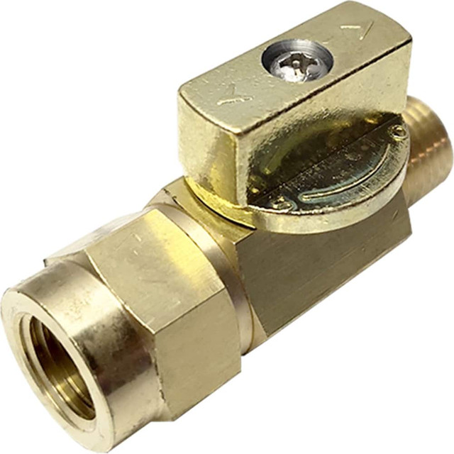 Midwest Control BVRM-25MF Miniature Manual Ball Valve: 1/4" Pipe, Full Port, Brass