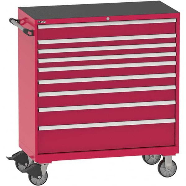 LISTA TSMS1050-0906NR Steel Tool Roller Cabinet: 9 Drawers