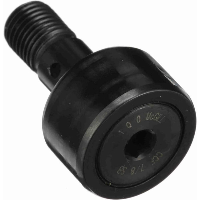 McGill 2081112000 Plain Cam Follower: 0.875" Roller Dia, 0.5" Roller Width, 0.375" Stud Dia, 7/8" Stud Length