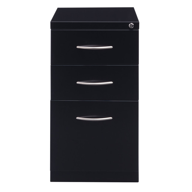 HIRSH INDUSTRIES LLC 21115 Hirsh 23inD Vertical 3-Drawer Mobile Pedestal File Cabinet, Black