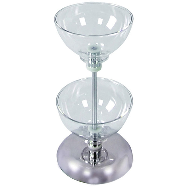 AZAR INTERNATIONAL INC 720208 Azar Displays 2-Tier Bowl Display, 15-1/2inH x 8inW x 8inD, Clear