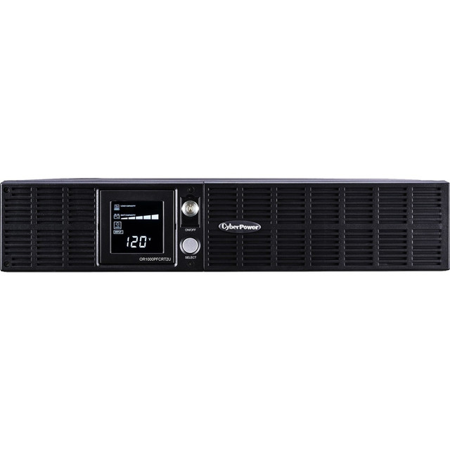 CYBERPOWERPC OR1000PFCRT2U CyberPower PFC Sinewave Series OR1000PFCRT2U - UPS (rack-mountable / external) - AC 120 V - 700 Watt - 1000 VA - 9 Ah - USB, serial - output connectors: 8 - 2U