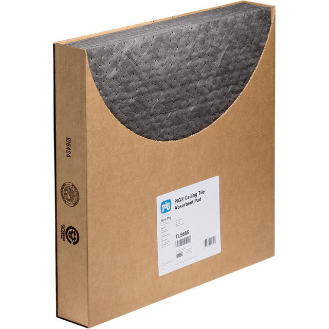 New Pig TLS665 Pads, Rolls & Mats; Application: Ceiling Tile ; Total Package Absorption Capacity: 5.9gal ; Material: Polypropylene ; Features: Heavyweight; Flame Resistant - Will Melt and Self-Extinguish; Indoor Use