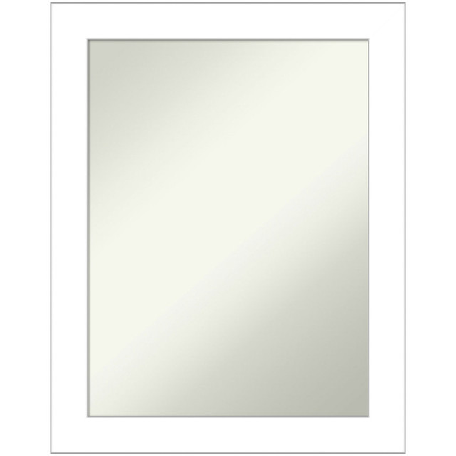 UNIEK INC. Amanti Art A42705545730  Non-Beveled Rectangle Framed Bathroom Wall Mirror, 28in x 22in, Wedge White