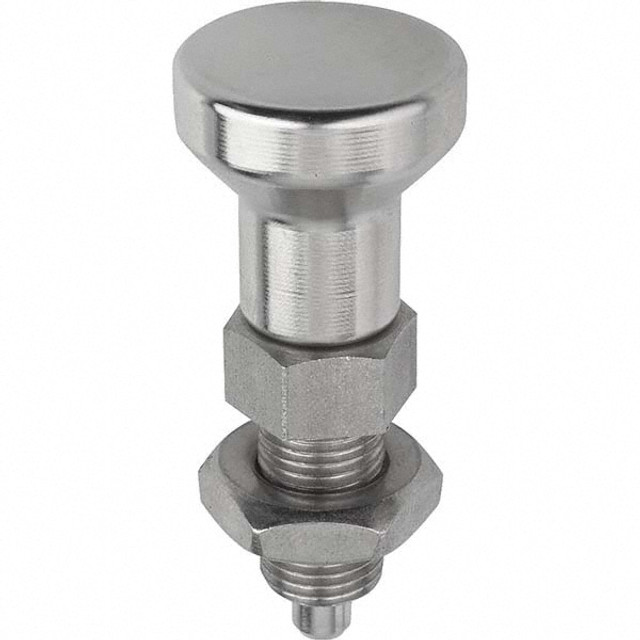 KIPP K0632.112516 M24x2, 28mm Thread Length, 16mm Plunger Diam, Locking Pin Knob Handle Indexing Plunger