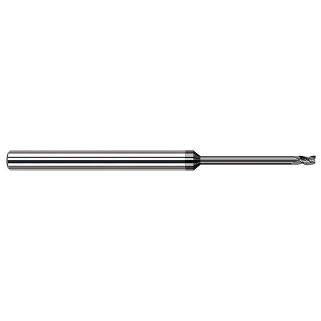 Harvey Tool 35460-C4 Square End Mill: 1/16'' Dia, 3/32'' LOC, 1/8'' Shank Dia, 2-1/2'' OAL, 3 Flutes, Solid Carbide