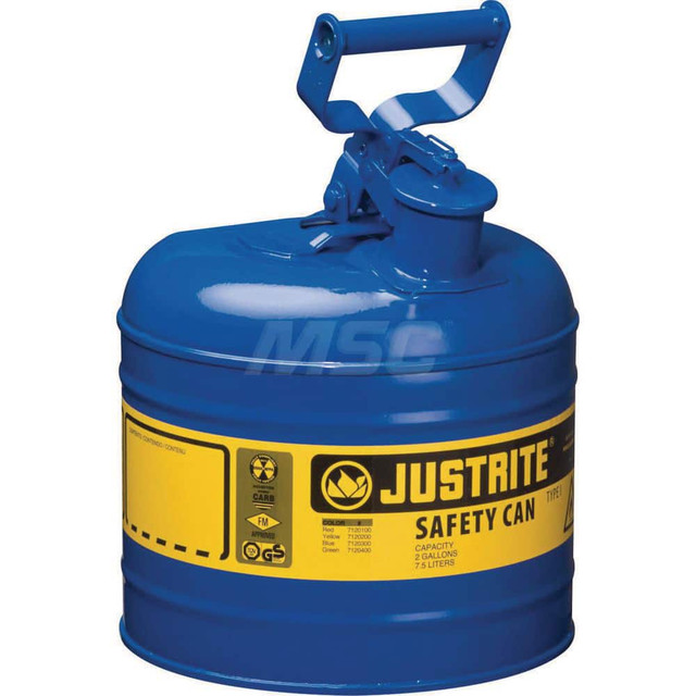 Justrite. 7120300 Safety Can: 2 gal, Steel