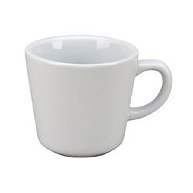 VERTEX CHINA ARG-1/6 Hoffman Vertex China Ceramic Argyle Collection Coffee Mugs, 7 Oz, Bright White, Case Of 36 Mugs