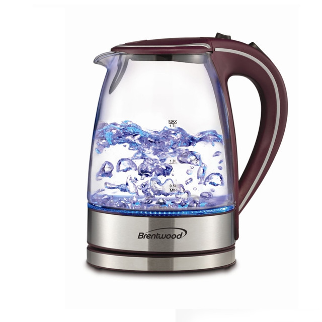 BRENTWOOD APPLIANCES , INC. Brentwood 99591209M  Tempered Glass Tea Kettle, 1.7-Liter, Purple