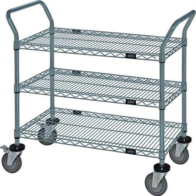 Quantum Storage WRC-1848GY-3 Utility Cart: Wire, Gray