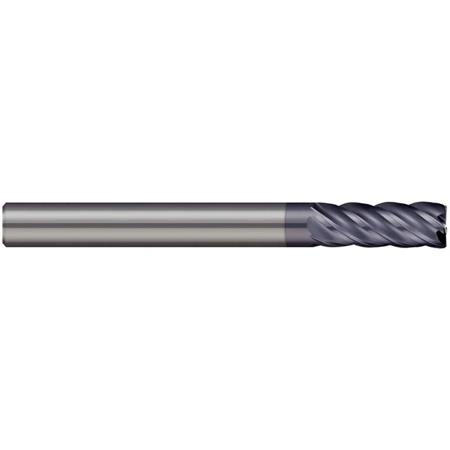 Micro 100 VHMM-080-5 Corner Radius End Mill: 8 mm Dia, 19 mm LOC, 0.5 mm Radius, 5 Flutes, Solid Carbide