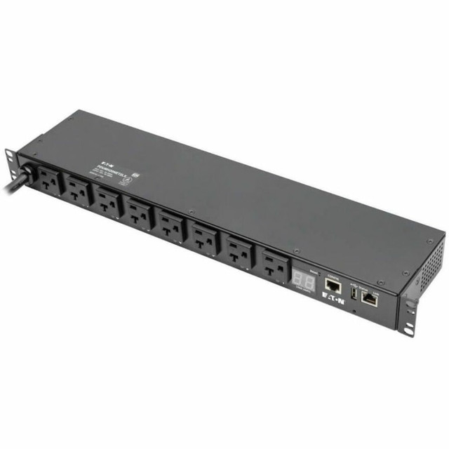 TRIPP LITE PDUMH20NET2LX 1.9kW Single-Phase Switched PDU, LX Platform Interface, 120V Outlets (8 5-15/20R), NEMA L5-20P, 12 ft. Cord, 1U Rack, TAA - Power distribution unit (rack-mountable) - 20 A - AC 100/120/127 V - 2.03 kW - 1-phase TRIPP LITE PDUMH20NET2LX 1.9kW Single-Phase Switched PDU, LX Platform Interface, 120V Outlets (8 5-15/20R), NEMA L5-20P, 12 ft. Cord, 1U Rack, TAA - Power distribution unit (rack-mountable) - 20 A - AC 100/120/127 V - 2.03 kW - 1-phase